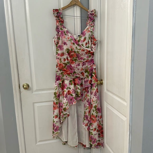 Abercrombie & Fitch | Ruffle Strap High-Low Maxi Dress - Picture 6 of 13